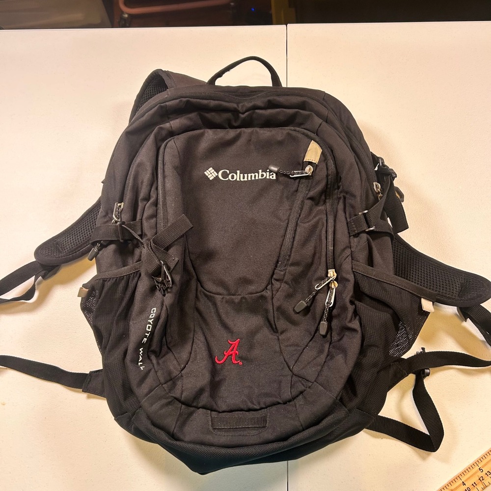 Columbia Coyote Wall Backpack Black Alabama Crimson Tide Techlite Straps